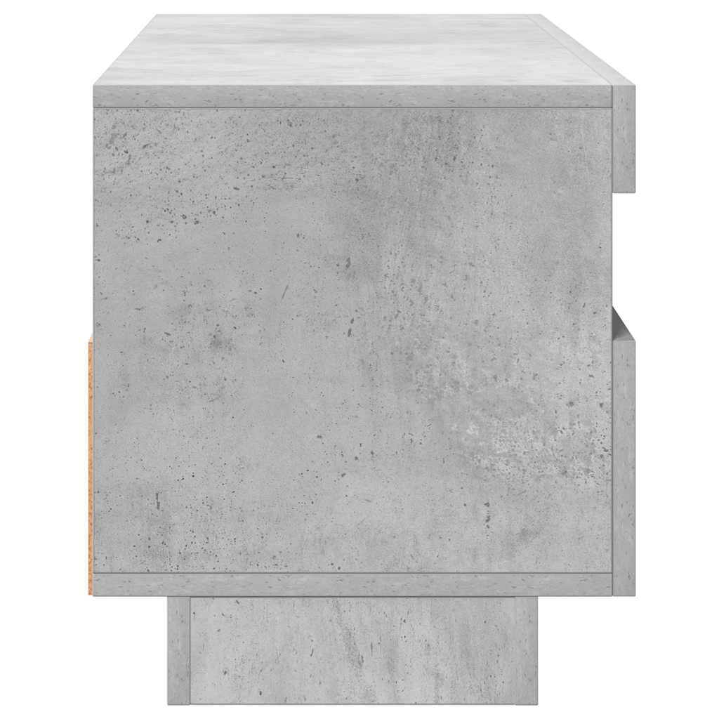 vidaXL Mobile Porta TV con Luci LED Grigio Cemento 100x35x40 cm