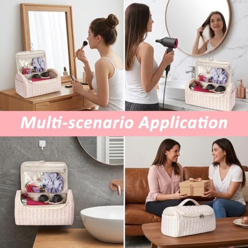 Image of MAYCREATE Hair Dryer Accessories Organizer Bag, Dyson Airwrap Complete Styler and Attachments, Cotton Portable Travel Organizer with Zipper Pouch and Multiple Compartments