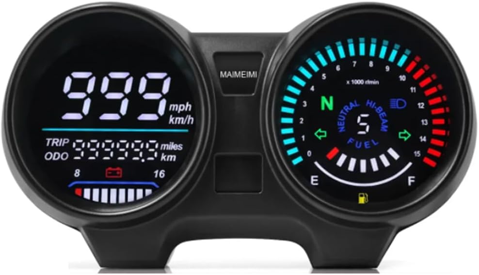 Popular Motorcycle Odometer Assembly Modified Electronic Tachometer CG125 Accessories Motorcycle Instrument Panel for Titan 150,Green