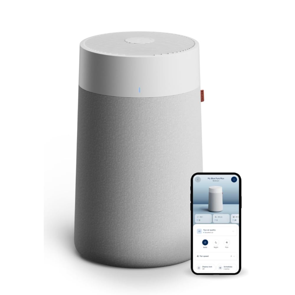 Blue Max 3350i Smart WiFi Air Purifier, HEPASilent Combination Filter Up To 86m² Rooms Removes 99.97% Pollen, Dust, Mould, Bacteria, Viruses | Activated Carbon Reduces VOCs, Odours