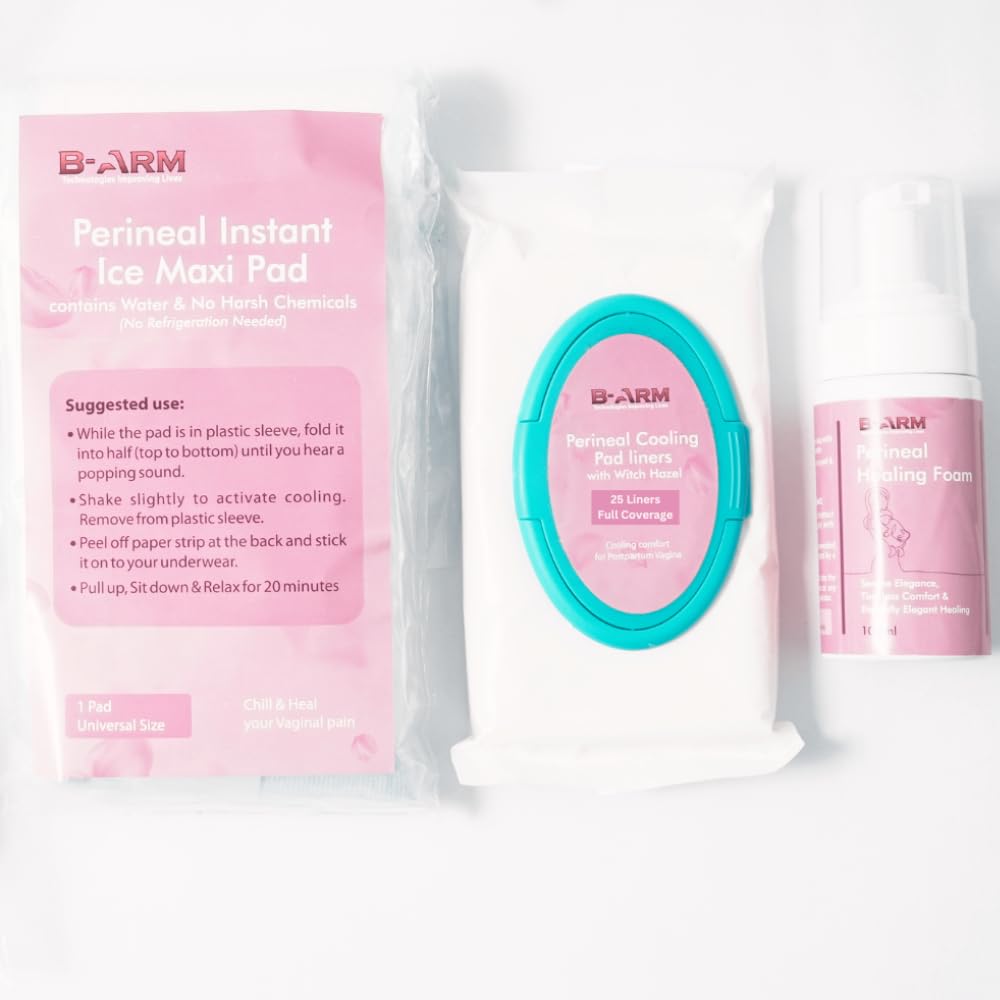 B-Arm Postpartum Recovery Essentials Kit for New moms for Labor & Delivery | Hospital Bag Essentials with Instant Ice pads, witch hazel foam & pad liners for women after childbirth (6 pcs kit) (B0D6G26L4Q) Amazon Price History, Amazon Price Tracker