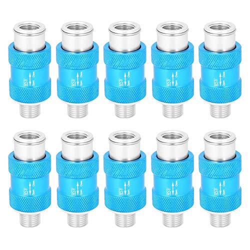 10Pcs HSV-08 Hand Push Valve Slide Switch Pneumatic Type Hand Slide Valve Mechanical Accessory Aluminum CorrosionResistant, Other Valve Accessories