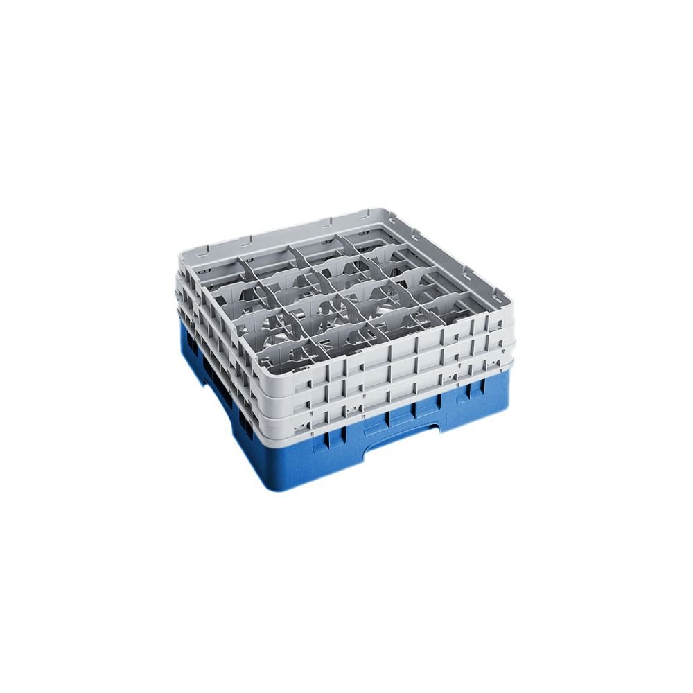 Camrack Glass Rack, W/3 Extenders, Full Size, 16 Compartments, 4-3/8'' Max. Dia., 7-3/4'' Max. (3 Pieces/Unit)