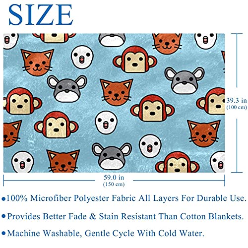 Plaid doux animaux idée cadeau couverture chaude pour lit et plage - 6