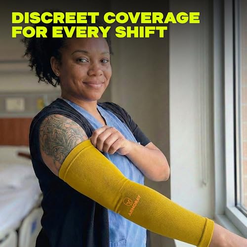 Image of ARMORAY Arm Sleeves for Men and Women - UV Sun Protection Cooling Compression - Tattoo Cover Up Sleeve for Daily Wear & Work