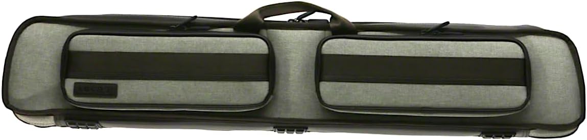 LUCASI 3Bx5S Brown/Grey Billiards Pool Cue Stick Soft Case with Shoulder Strap