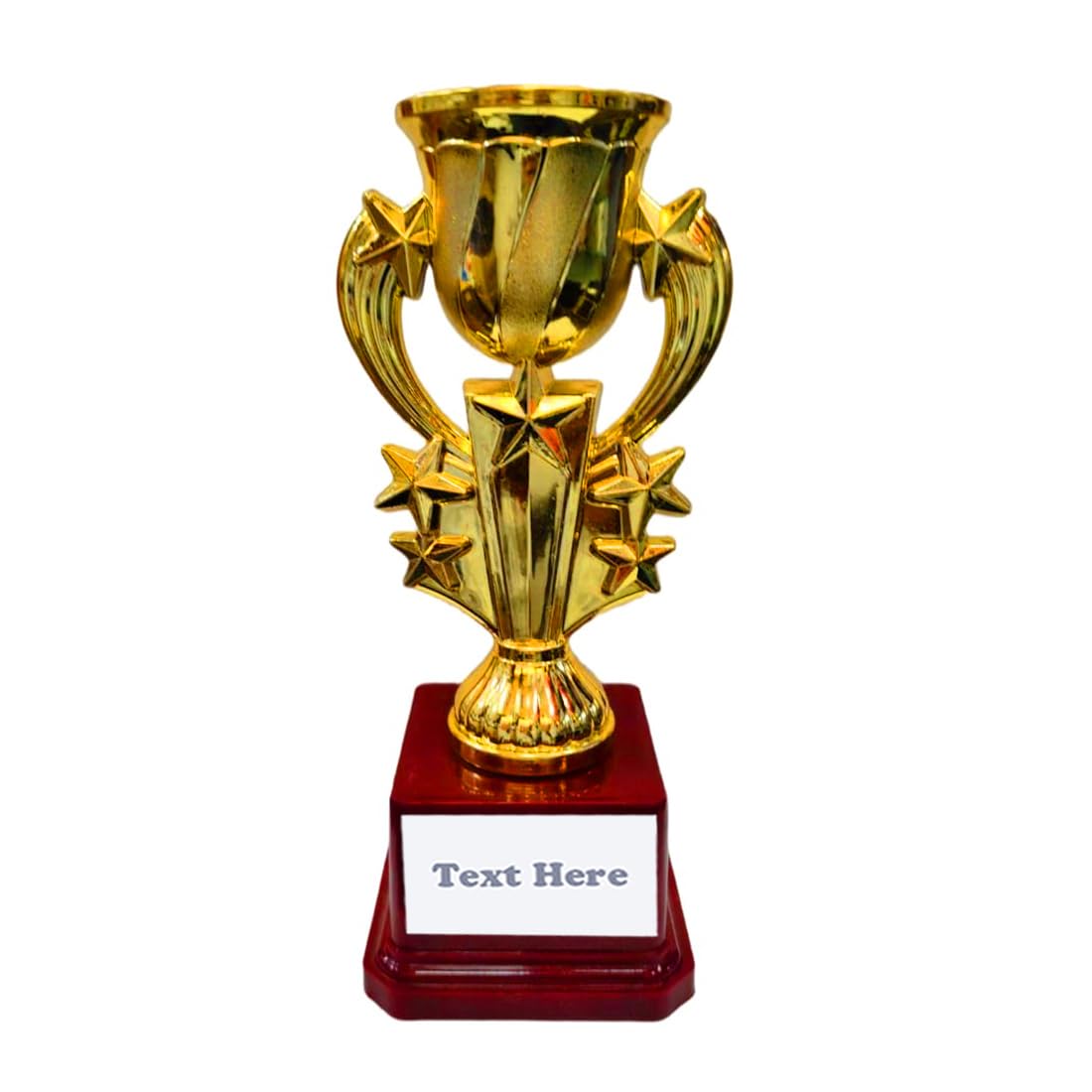 THEPRINTSHINE Customised Shiny Golden Trophies with Plastic Base Big Size Trophies for Winners appreciations Event Occasion Award (Award_11)-picture-21