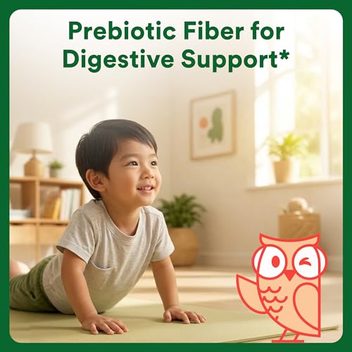 Image of SmartyPants Kids Multivitamin&Fiber Gummies: Prebiotic Fiber to Support Kids Digestion with Vitamin D3,C,Vitamin B12,B6,A,Zinc,Biotin,Folate,Three Fruit Flavors, 40 Day Supply, 120 Count (Pack of 12)