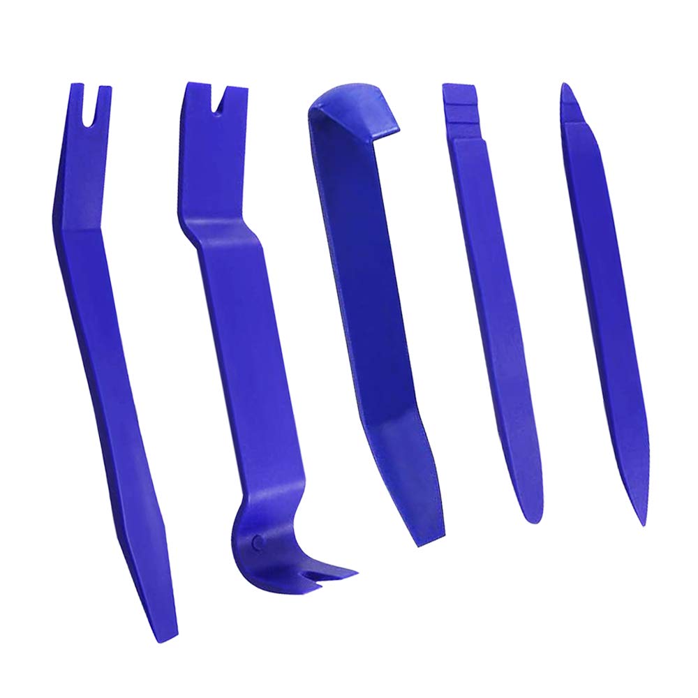 XBRN Trim Removal Tool - 5Pcs Trim Removal Tool Set,Car Pry Tool Kit, Car Panel Door Audio Trim Tool Kit for Vehicle Dash Radio Audio Installer