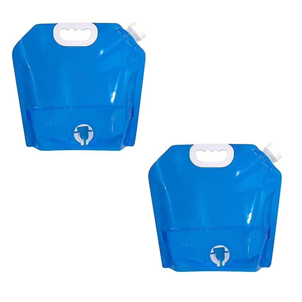 SaiRuhi 5 Liters Portable Collapsible Water Storage Tank with Valve | Water Container & Carrier | Ideal for Camping, Hiking, and Survival Kits | Blue (Blue with Valve, Standard) (B0DFYQBCL4) Amazon Price History, Amazon Price Tracker