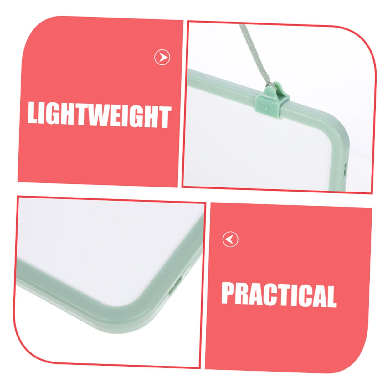 SHINEOFI Lot de 2 Tableaux Blancs Effaçables à Sec Cordelette Suspendue en Plastique, Résistants à L'usure, pour Bureau et Étudiants