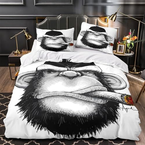 Housse de couette poulet 3D microfibre ultra douce lit Super King - 2