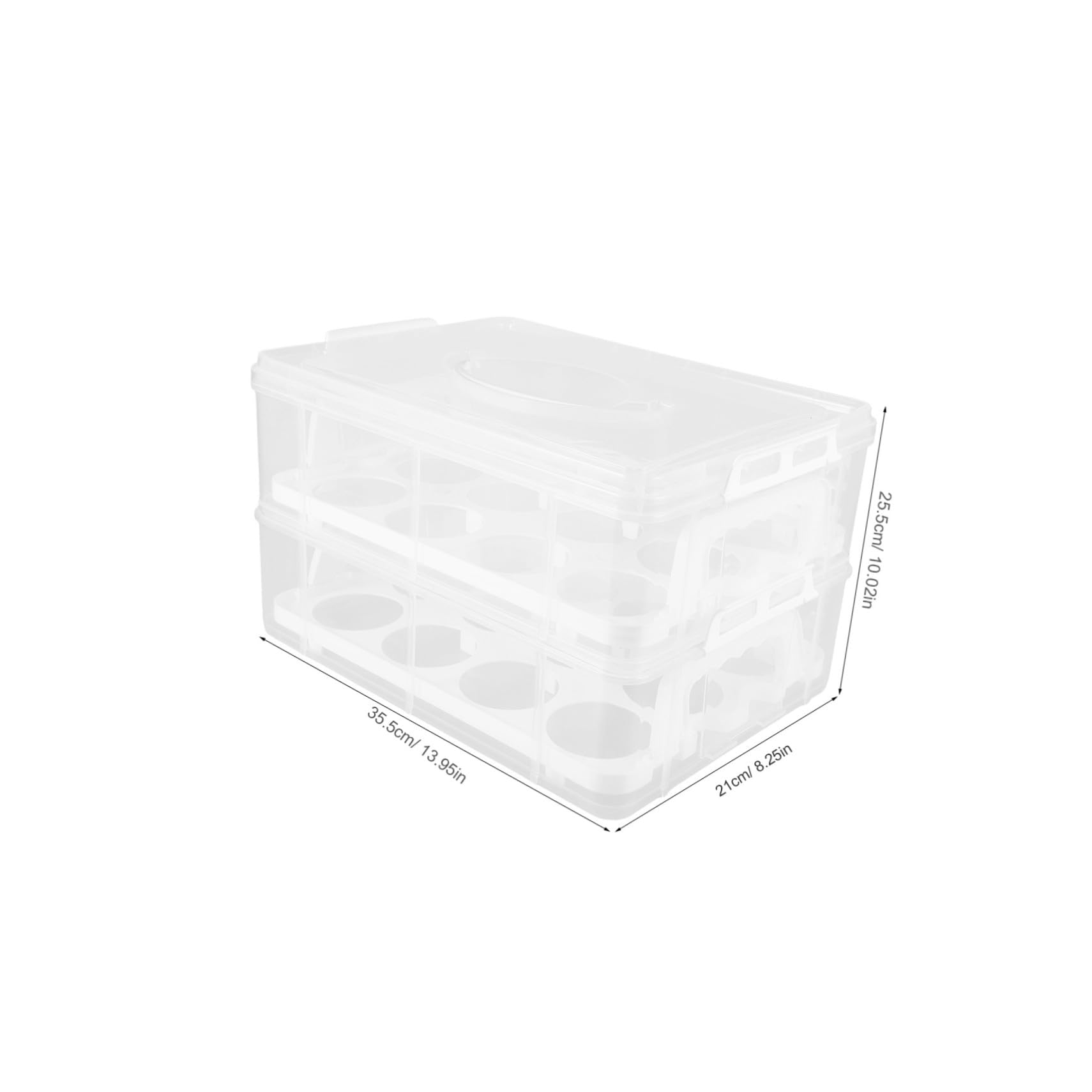 Tragbare Cupcake Transportbox Aus Kunststoff Mit Deckel Zweistöckiger Klarer Dessertbehälter Für Kuchen Und Törtchen Versiegelt Für Frische Und Einfache Aufbewahrung Bei Partys Und Reisen