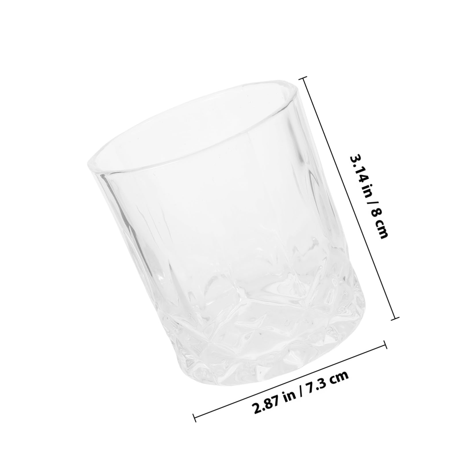 Homoyoyo Bicchieri Whisky in Vetro 200ml Disegno Delicato per Cocktail Vino Birra 4pezzi