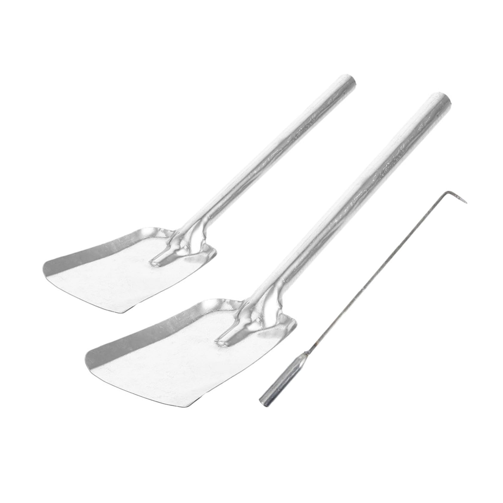 Set di 3 attrezzi per camino, include pala per cenere, pinze per legna e grabber, perfetto per stufe a legna e barbecue a carbone, accessori eleganti per caminetto