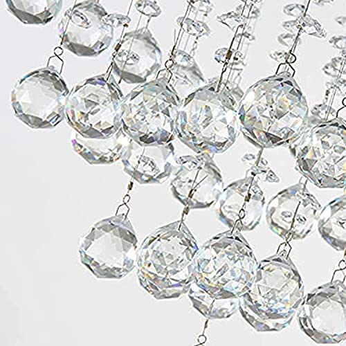 Image of CRYSTA WORLD Raindrop K9 Crystal Modern Chandelier for Living Room /Bedroom /Hall, (Square, L14 /W14 /H18')