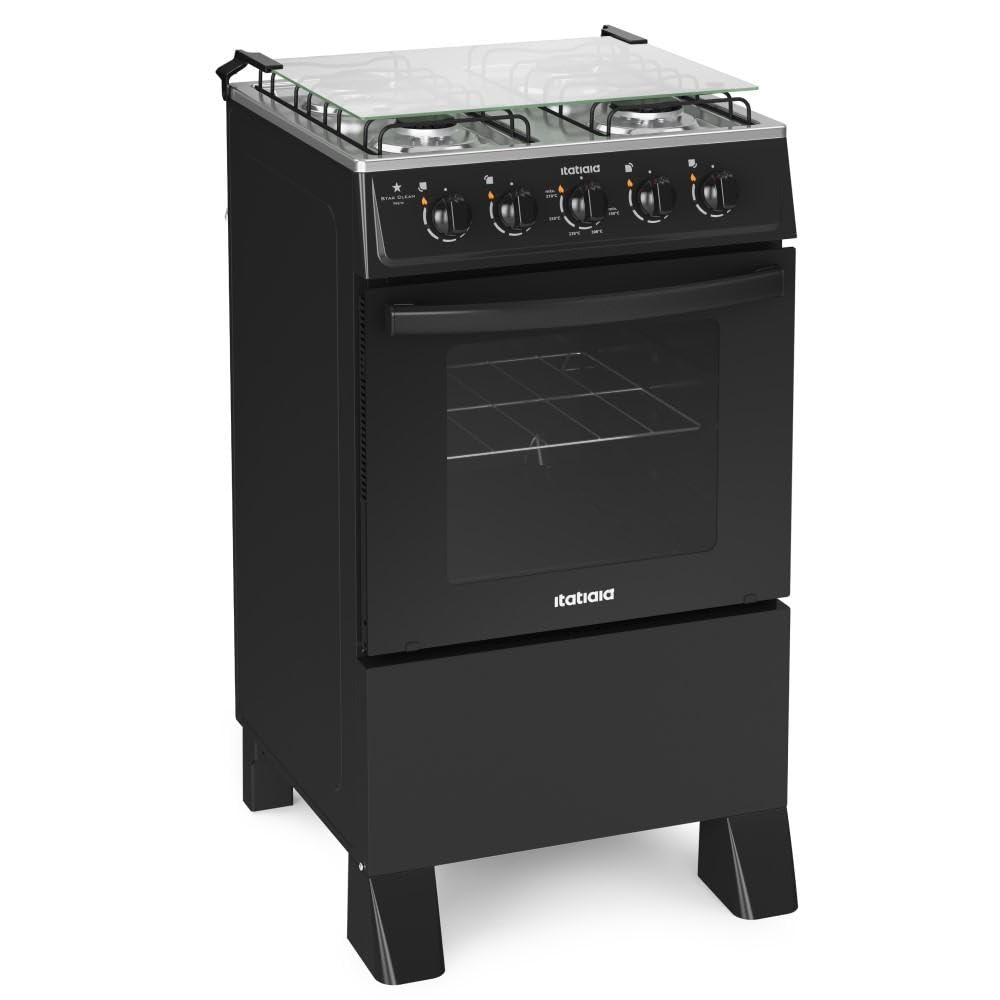 Fogão Itatiaia 4 Bocas Star Clean New Preto