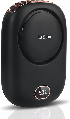 Miniventilador portátil recargable por USB, ventilador de escritorio personal multifuncional con fuerte flujo de aire, pantalla inteligente LED y 3