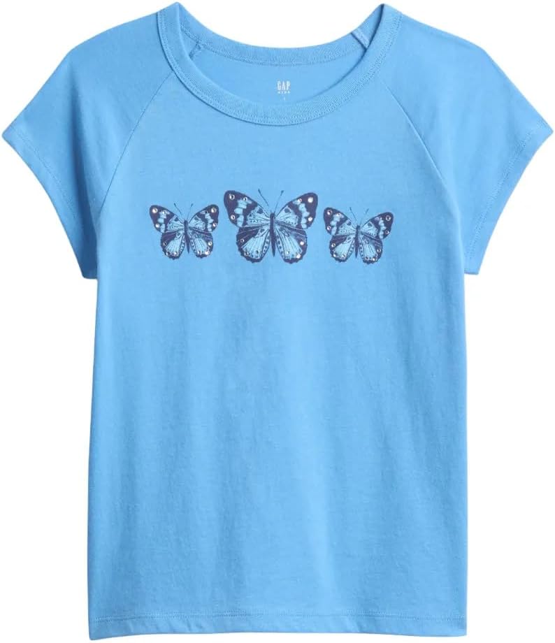 Gap Girls Short Sleeve Raglan Graphic Tee