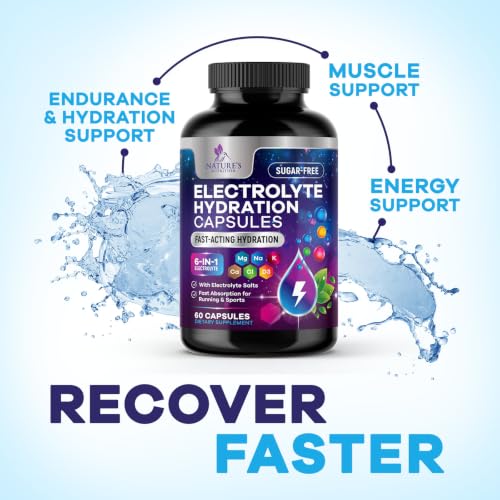 Image of Daily Electrolyte Replenisher Tablets - 9 Essential Electrolytes and Minerals for Hydration Supplement, Salt Tablet for Runners, Vegan, Sugar-Free, Keto-Friendly, Non-GMO - 60 Tablets (60 Servings)