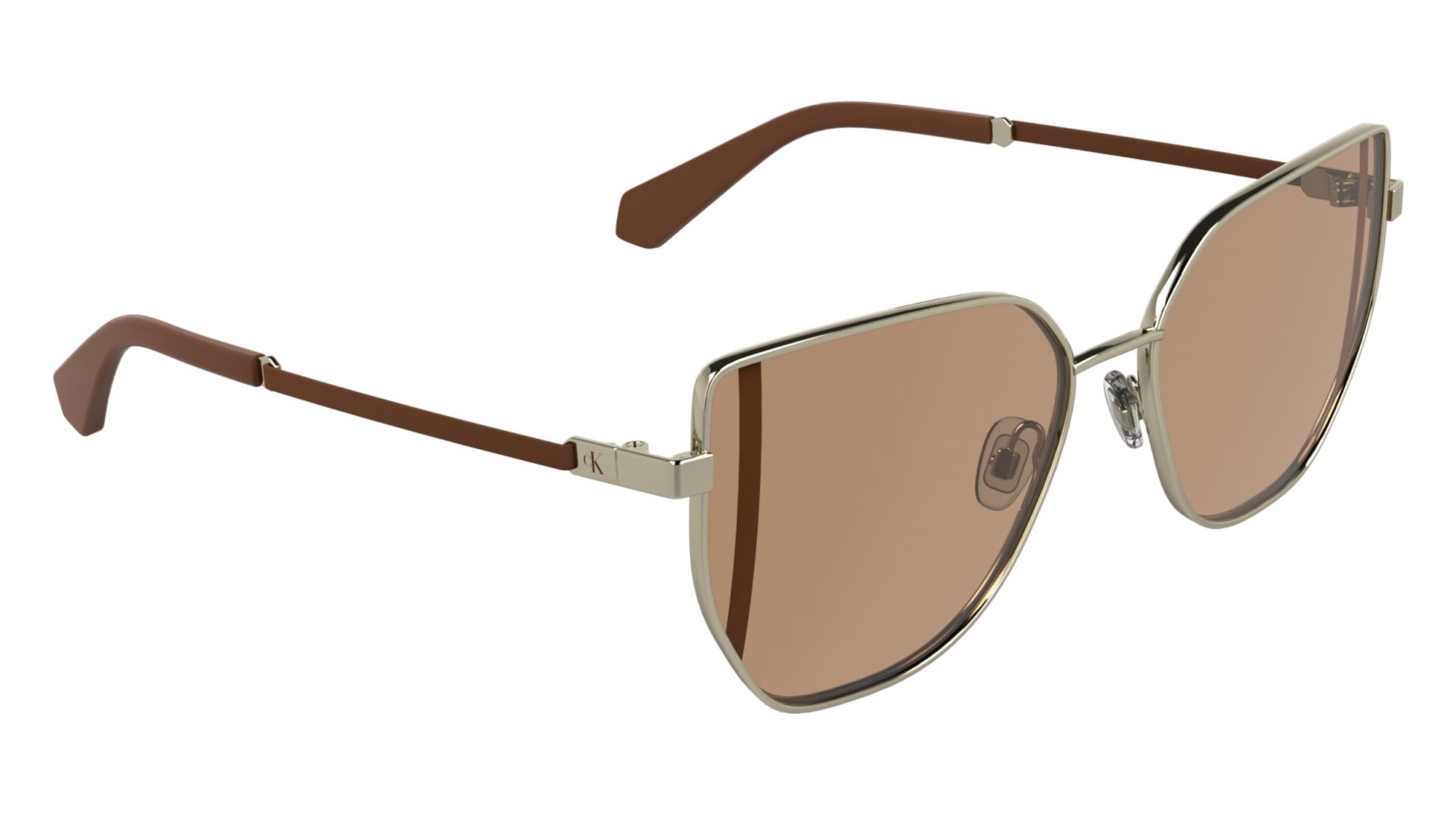 Calvin Klein Jeans Women's Sunglasses CKJ25209S - Light Gold with Solid Orange Lens