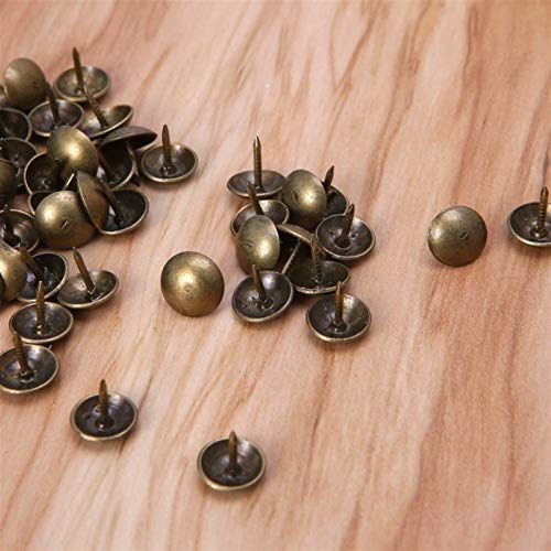 Clavos decorativos de interior en bronce antiguo, 100 piezas, para decoración de muebles y cajas miniatura 3