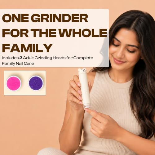 Image of Baby Nail Trimmer Rechargable | New Born Essentials | Baby Nail Cutter New Born 0-12 Months | 6 Filer Heads Adjustment |1 Year Warranty |Teddy Paw