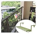 折り畳み式ベランダ掛けテーブル バルコニー手すり用吊り下げテーブル、デッキ用屋外レール、食品のサービング、フラワースタンド、勉強用(A,L90*W25cm)