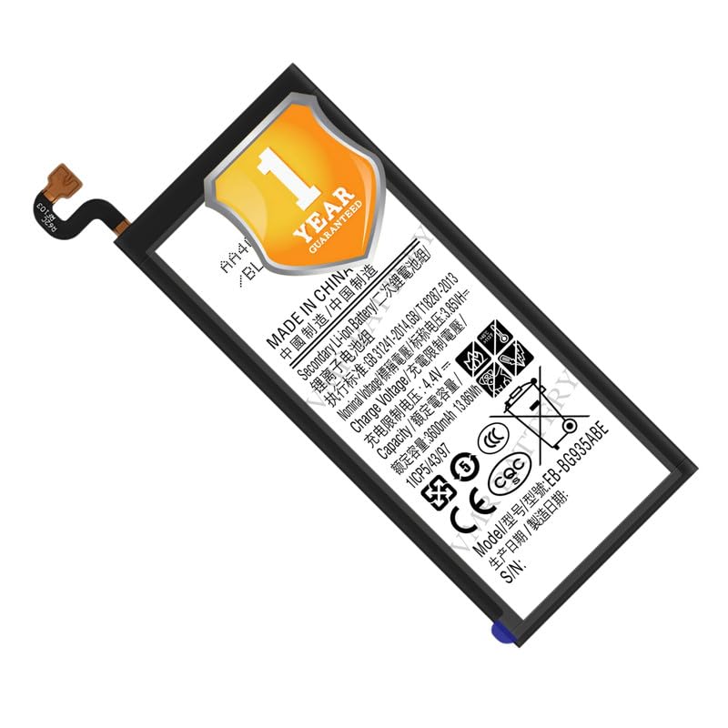 Image of Original EB-BG935ABE Battery Compatible for Samsung Galaxy S7 Edge (SM-G935F, SM-G935FD, SM-G9350) - (3600mAh) - 1 Year Warranty K7