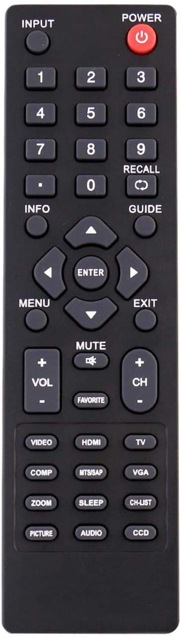Dynex Télécommande universelle pour TV LCD LED Plasma Compatible avec Dynex DX-RC01A-12 DX-RC01A-13 DX-RC02A-12 DX-RC03A-13 ZRC400 RC-201-0B RC-701-0A RC-801-0A
