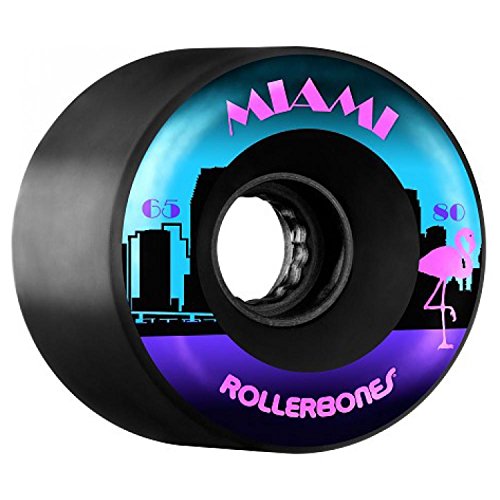 Rollerbones Outdoor Miami Wheel 65Mm 80A 8Pk Blk #TOP5