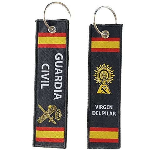 Durabol 2 Llavero de tela Capitán de yate doble cara，Moto, Coche, Accesorios Moto, Accesorios Coche (virgen del pilar guardia civil)