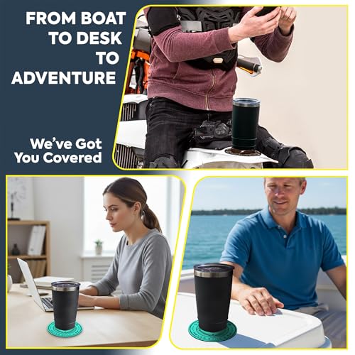 Image of Lil Sucker Suction Cup Holder - Universal Drink Holder for Paddle Board, Kayak, ATV & Boat - Clip-On Coffee, Anti-Spill - Never Spill a Sip Pack of 2