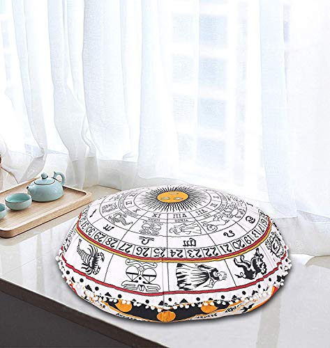 AAKARSHAN Coussin de méditation avec Mandala Horoscope 81,3 cm Cover