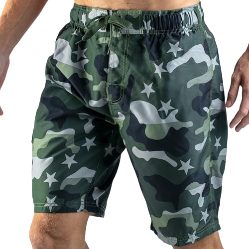 Image of Kanu Surf Men's Big Viper Extended Size Stripe Swim Trunk