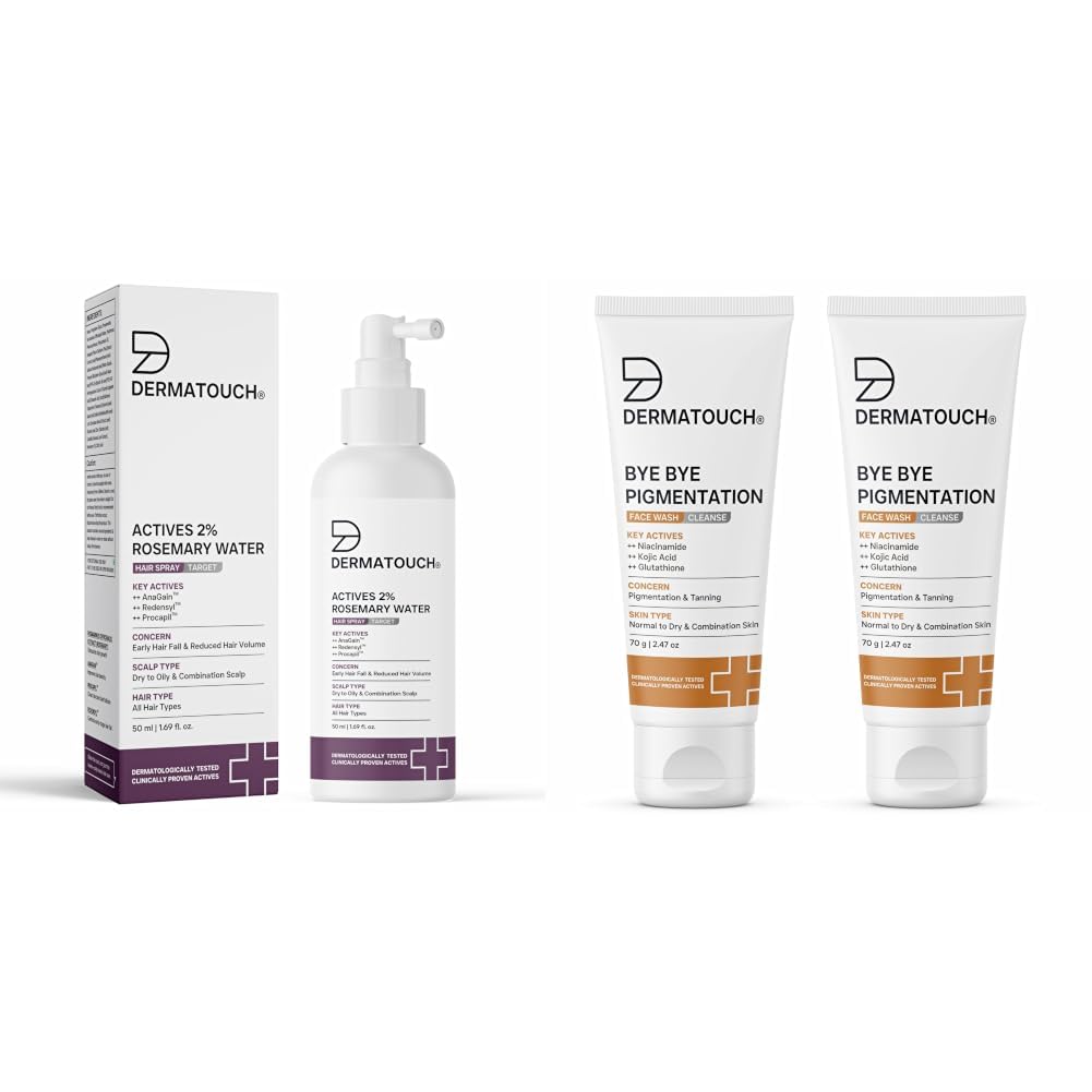 DERMATOUCH Rosemary hair Spary For Hair Growth 50ml & Bye Bye Pigmentation Face Wash-image-11