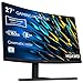 Produktbild HUAWEI MateView GT 27'' (68,58cm) Curved Gaming Monitor, Standard, 165Hz, 4ms (QHD 2560 x 1440, 16:9,1500R, USB Type-C, HDMI, Display Port), Eye Comfort, Deutsche Version, Schwarz