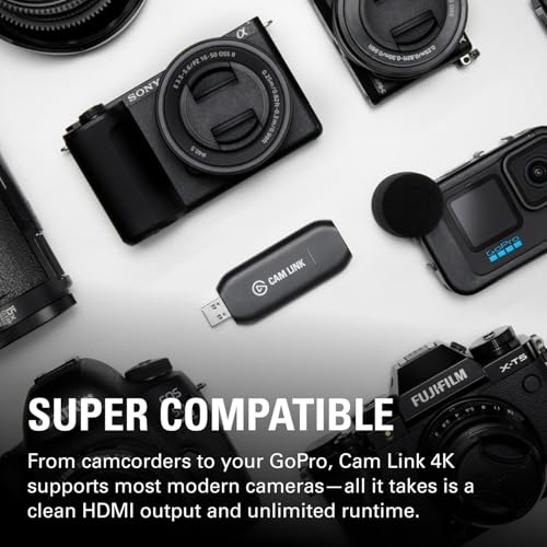 Elgato Cam Link 4K Capture Card for DSLR, Camcorder, Action Cam, USB-A Connector, USB 3.0 Hardware Interface, Black, Windows 10/11 and macOS - image 7