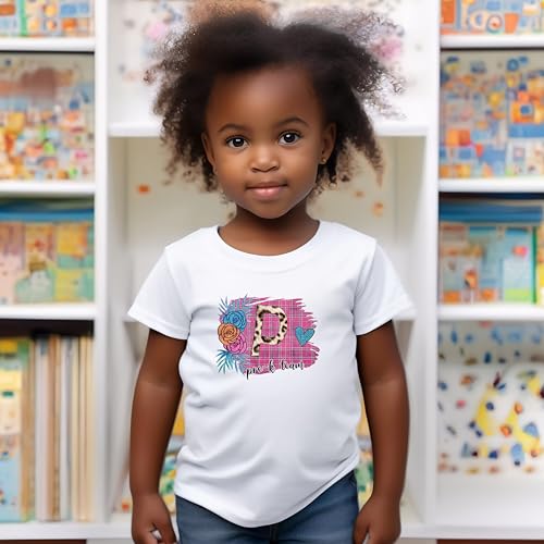 Pre-K Team #1 Toddler Shirts, 2T-4T, Girls, Leopard Print, Glitter Print, Great for The First Day of School Or Everyday Wear2