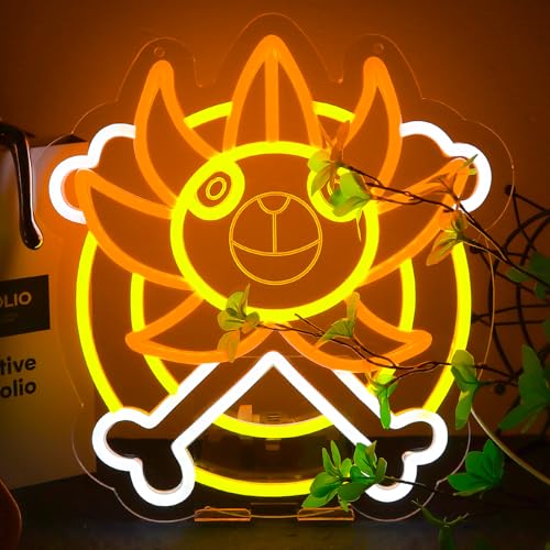Image of Balanar Anime Neon Sign for Wall Decor,LED Pirate Ship Neon Lights for Game room、Man Cave,Birthday、Christmas Gifts for Boys12.9 * 12.2 Inch