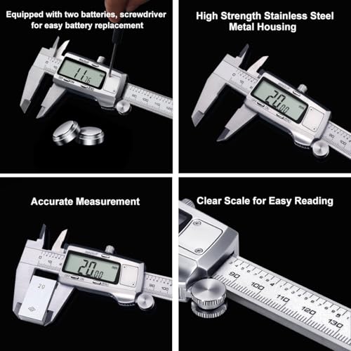 image for Kynup Digital Caliper, Caliper Measuring Tool, Micrometer Dial Vernier