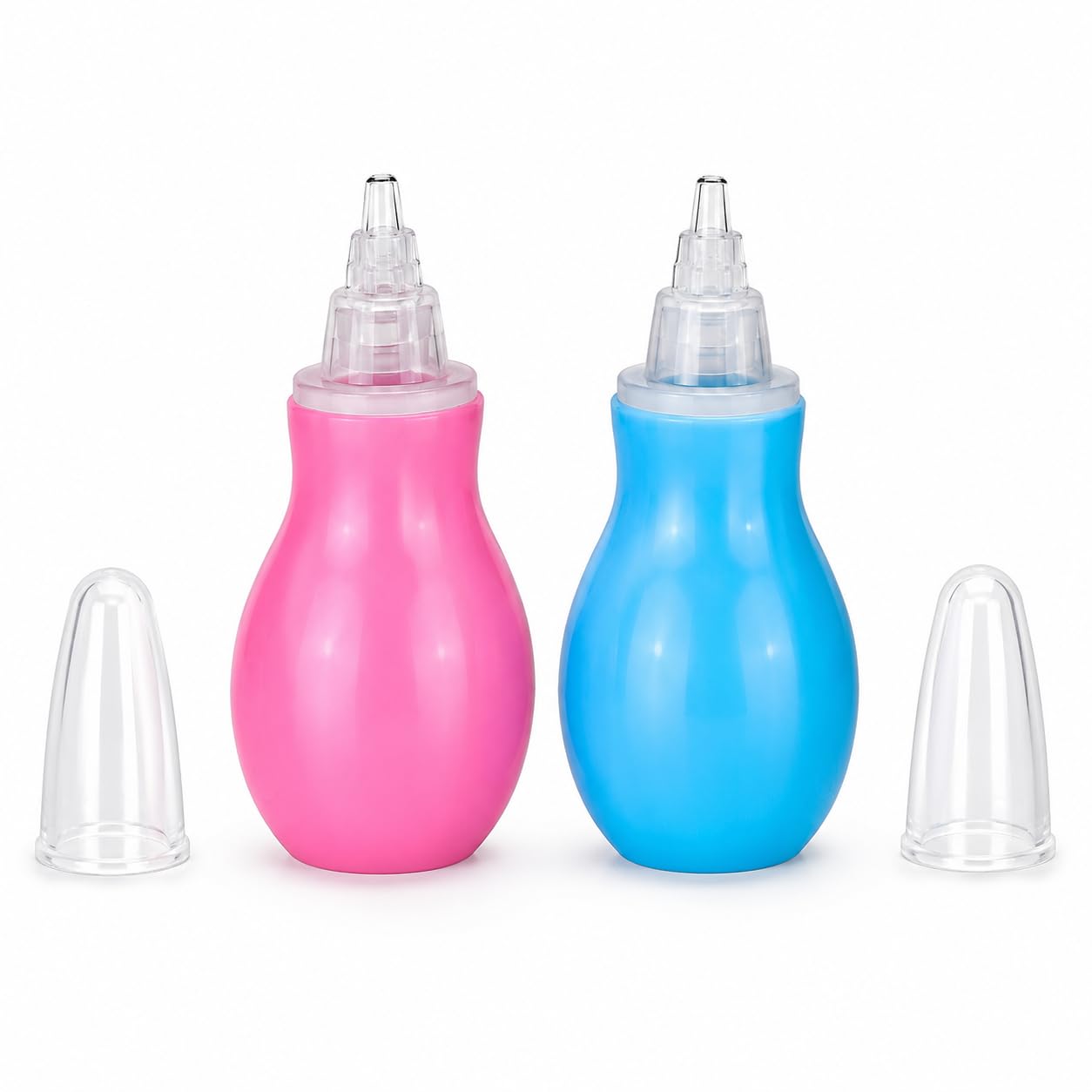 Baby Nasal Aspirator for Newborn, Manual Baby Nose Cleaner with Soft Squeeze Bulb, Clear Suction Tip & Protective Cap, Mucus Sucker for Baby Nose, Newborn Baby Essentials, Pack of 2 Pink & Blue-image-40
