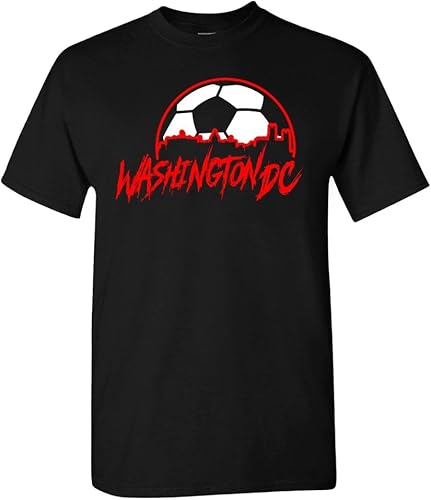 Miniatura 27 de Xtreme Apparrel Camiseta Team City Skyline para los aficionados al fútbol Atlanta - Camisa negra