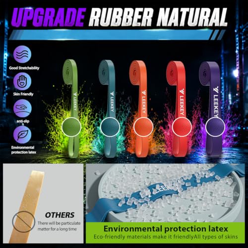 Image of LEEKEY Resistance Bands, Exercise Bands Pull Up Assist Bands - Workout Bands Set - Mobility Band Powerlifting Bands for Men and Women Fitness Training, Physical Therapy,Home Workouts