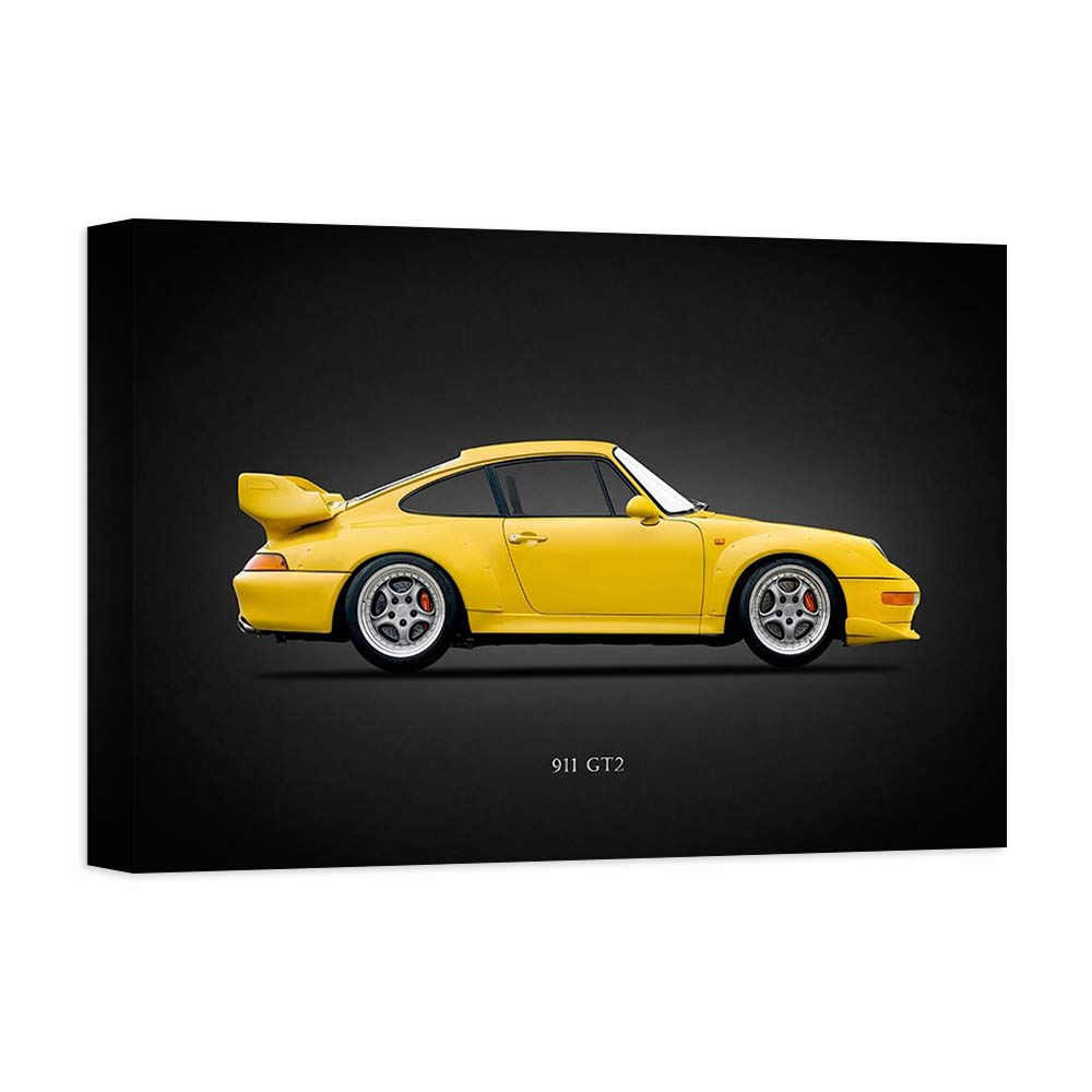 Porsche 911 GT2 1996 tableau toile déco garage affiche voiture sport