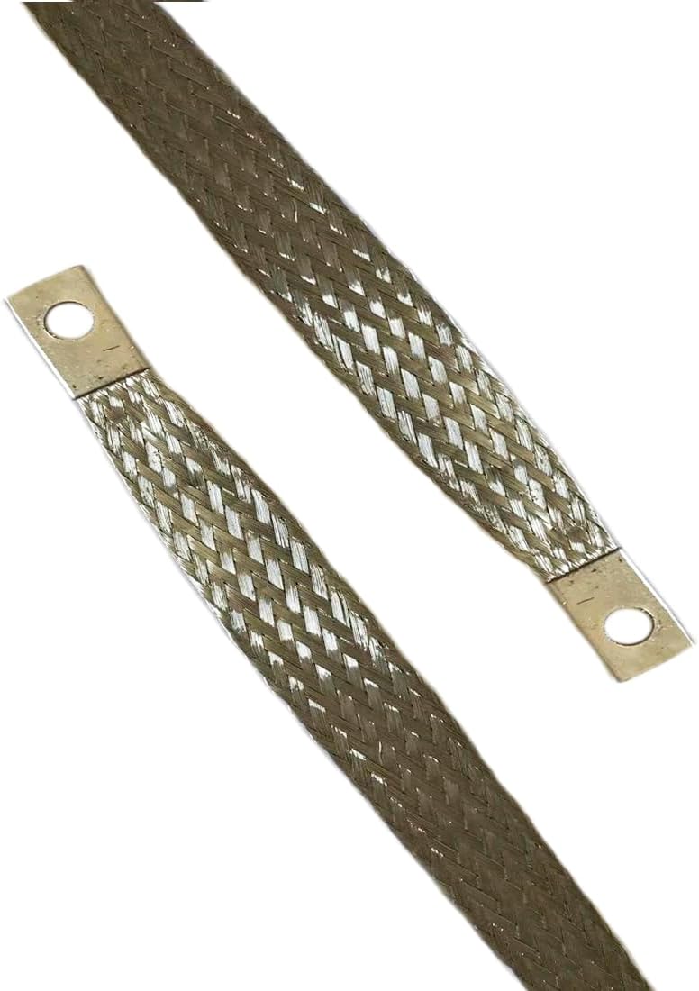 NANSH Engineering Tinned Copper Ground Strap Multi-Packs 1/2" Width (12" Length 4PC)