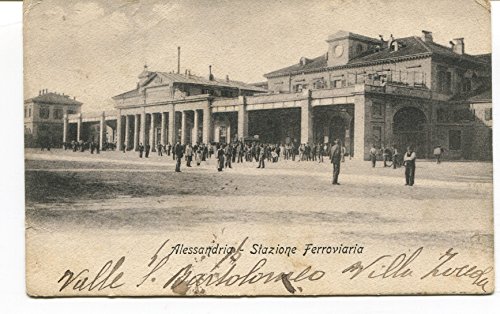 Primi'900 Alessandria Stazione Ferroviaria Guller destinazione Lucca FP B/N ANIM Cartolina Postale