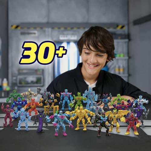 Image of MrBeast Lab Hybrids Multi Pack, Lab-Bot vs GID Skeleton | 2 mix & match beast figures plus Golden Panther Dragon parts to collect; fuse combinations, MrBeast fans