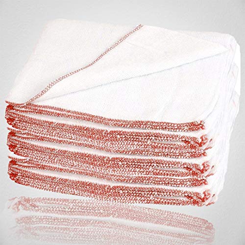Milosc New Extra Large Jumbo Dish Cleaning Cloth 100% Cotton Super Absorbent White Dish Kitchen Cleaning Cloth Washable Reusable Cloth (20)