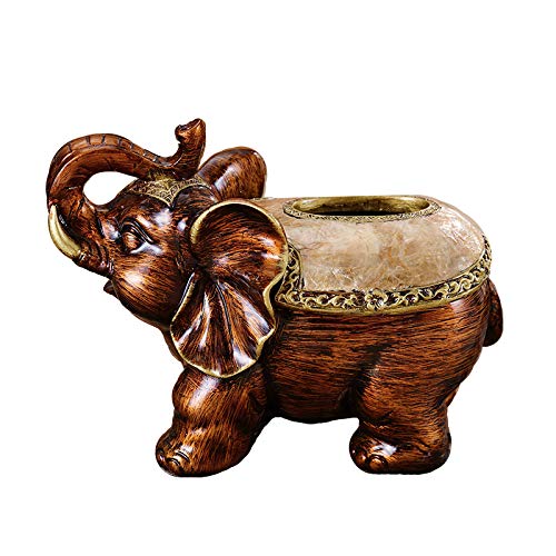 ZXX Tissue Box, European Resin Dekoration Elephant Tissue Box, Wohnzimmer Tischdekoration für Schlafzimmer Kommoden, Nachttische, Home Office Schreibtische Cover